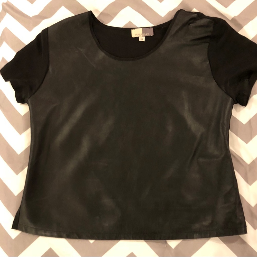 Piper Gore leather top